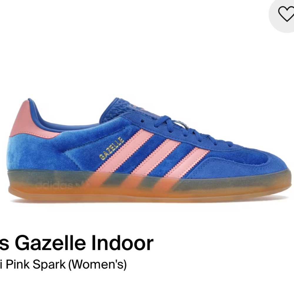 Adidas Gazelle Indoor Women's Shoes - Blue and Pink